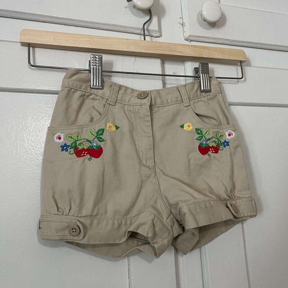 3T Gymboree Strawberry & Flower Khaki Shorts – Strawberry Farm Line Summer 2007